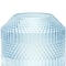 Blue Diamond Pattern Glass Vase or Candle Holder